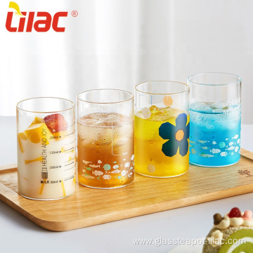 Lilac 240ml/280ml/360ml/430ml borosilicate glass cup